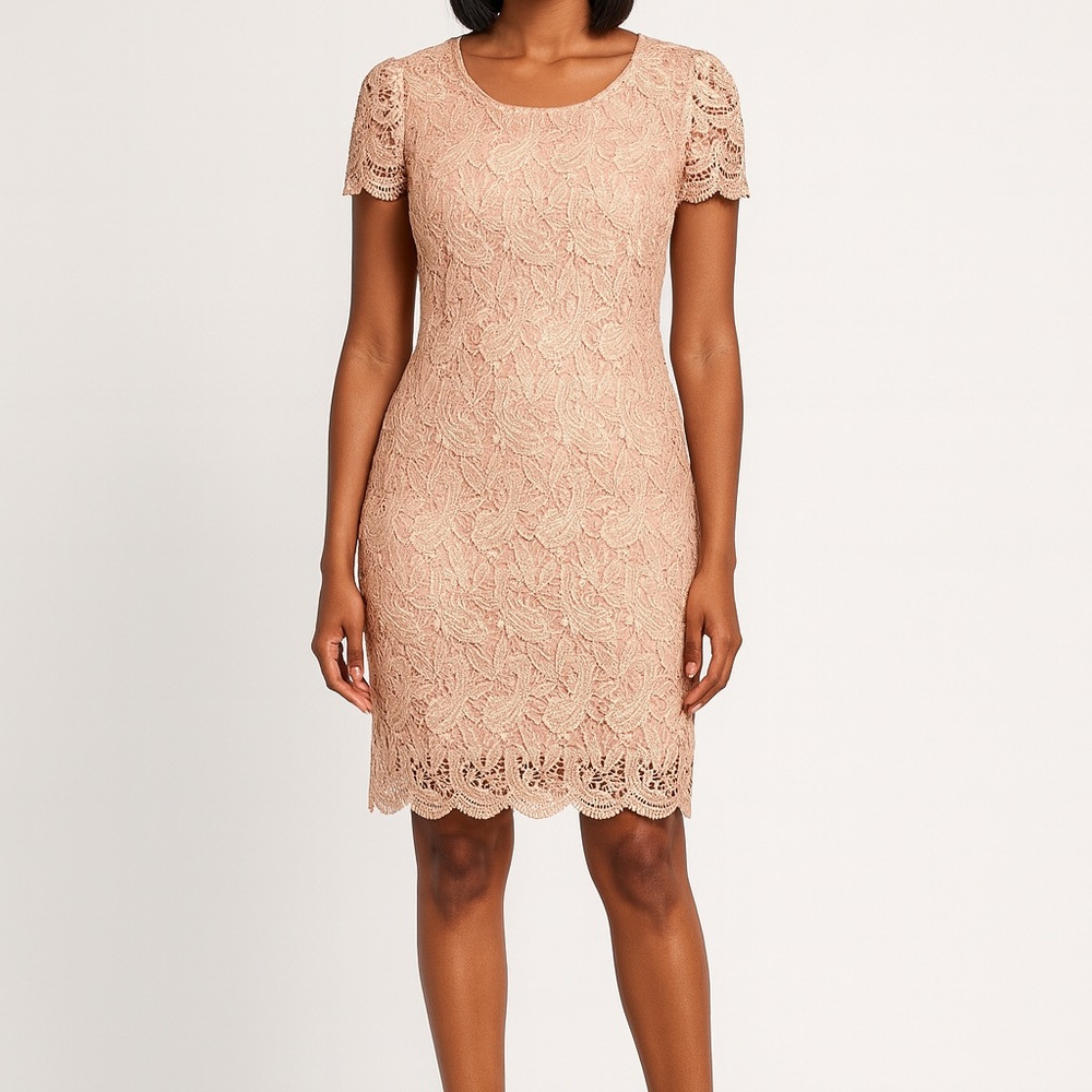 Elegant Lace Dress in Cream